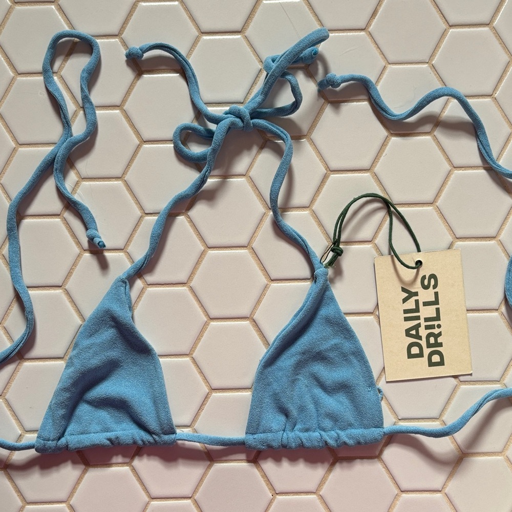 Daily Drills Light Blue Bikini Top